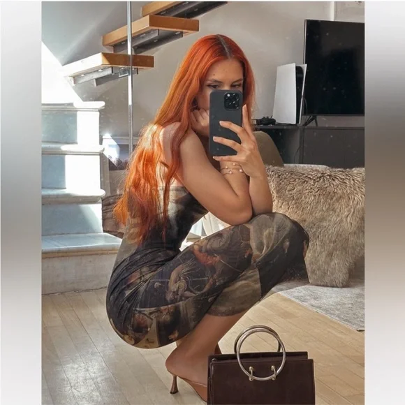 Zara Bosch Hieronymus sz S dress Strapless Tulle Mesh Stretch The Ship is Fools - Picture 1 of 12